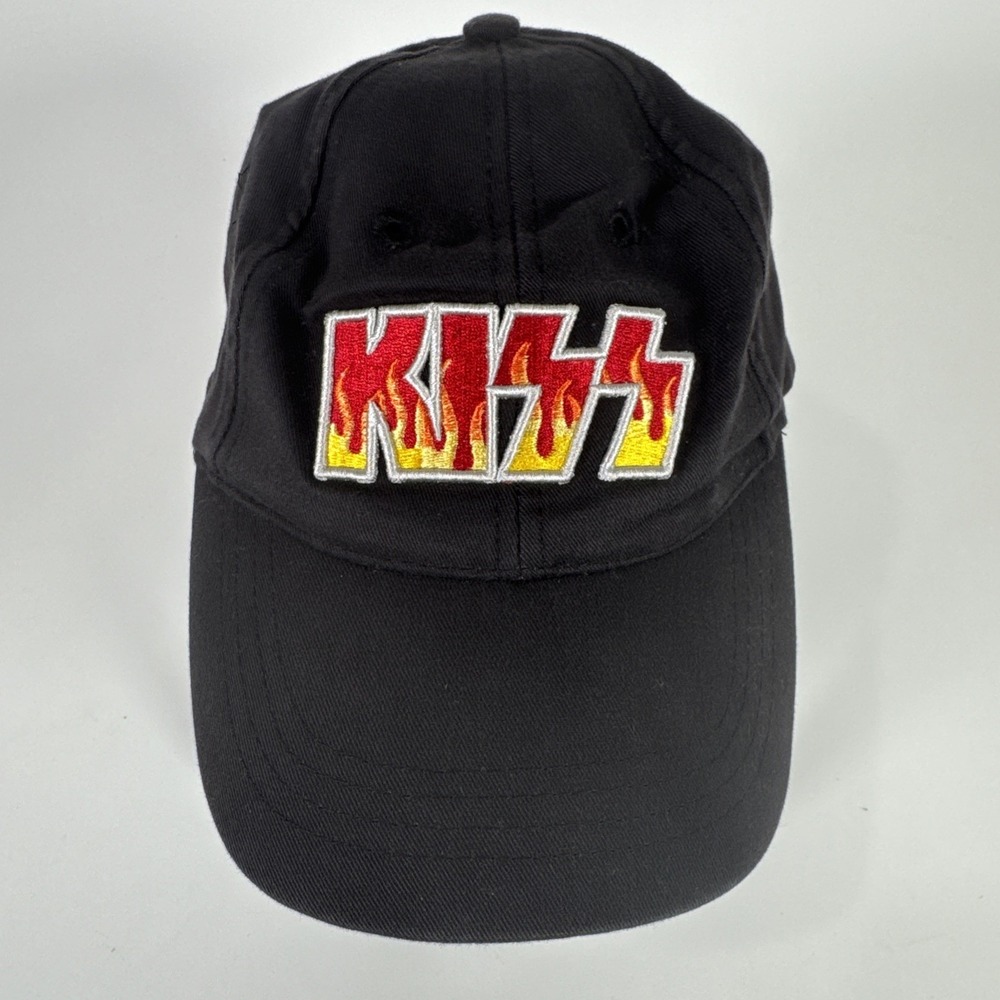 KISS Flames Vintage Vinyl Adjustable Back Hat Cap (2007) - Fits Smaller